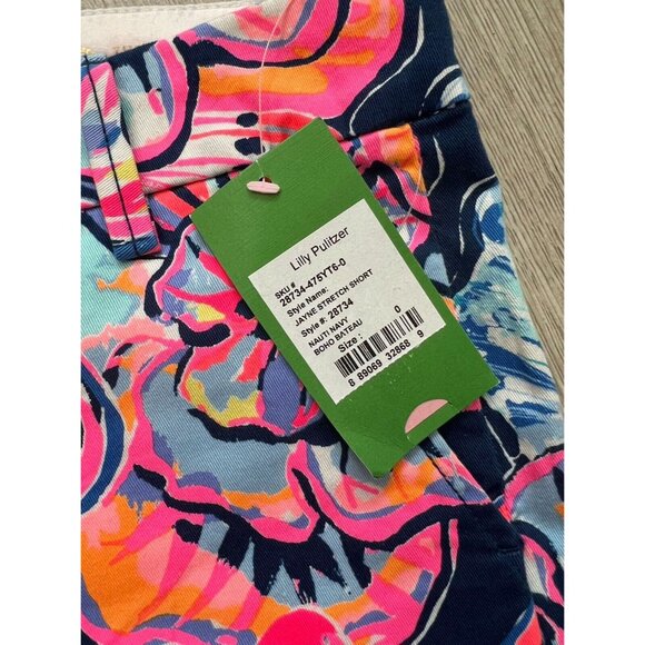 Lilly Pulitzer Jayne Stretch Shorts Boho Bateau Sz 0 Multicolor - Picture 8 of 10